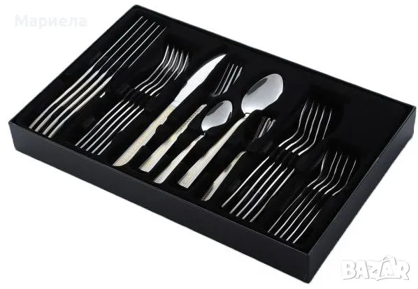 Прибори за хранене 30части със златист кант , Нови прибори в кутия Morello, снимка 1