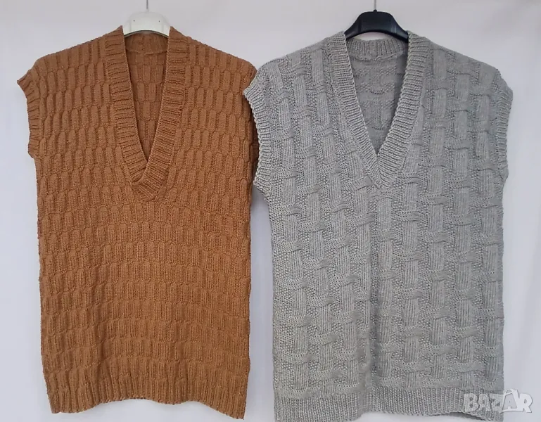 Ръчно изплетени мъжки вълнени елеци., снимка 1