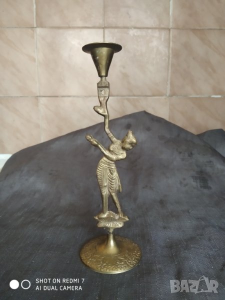 месингов свещник, снимка 1