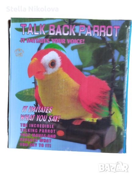 Играчка Повтарящ папагал със стойка за закачане, снимка 1