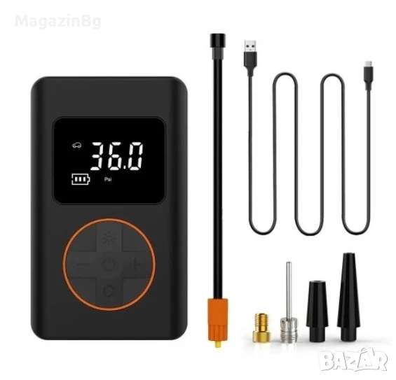 Многофункционален електрически компресор с дигитален дисплей, помпа , снимка 1