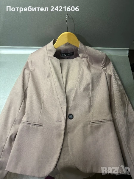 Костюми сако и панталон размер XS ZARA, Comma бежов, пепел от рози, снимка 1