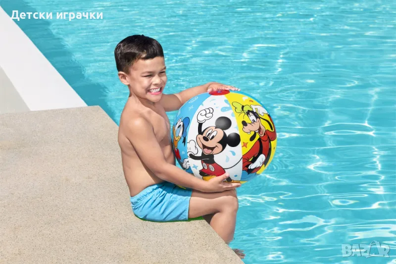 Надуваема плажна топка BESTWAY Mickey & Friends, диаметър 51 см, PVC, цветна, снимка 1
