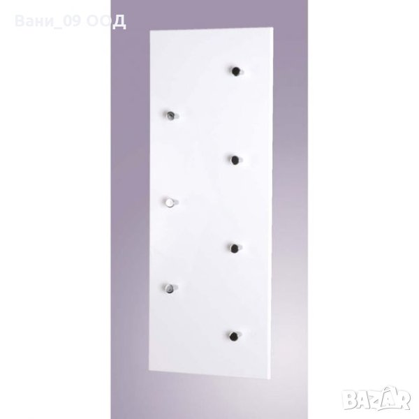 Елегантна стенна закачалка-панел в бяло, снимка 1