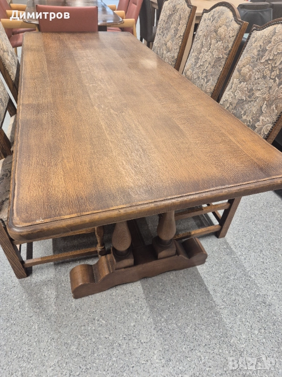 Масивна дъбова трапеза маса , снимка 1