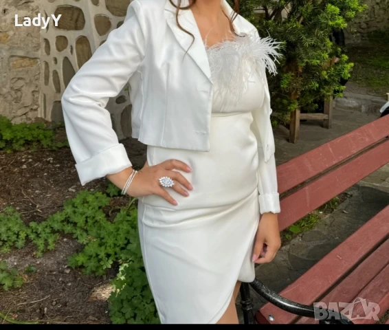 Официална бяла рокля, снимка 3 - Рокли - 51306963