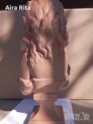 Френски теракотен бюст., снимка 4 - Антикварни и старинни предмети - 53780023