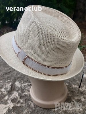 Стилно бежово лятно бомбе 58 см Мъжко, снимка 2 - Шапки - 41701878