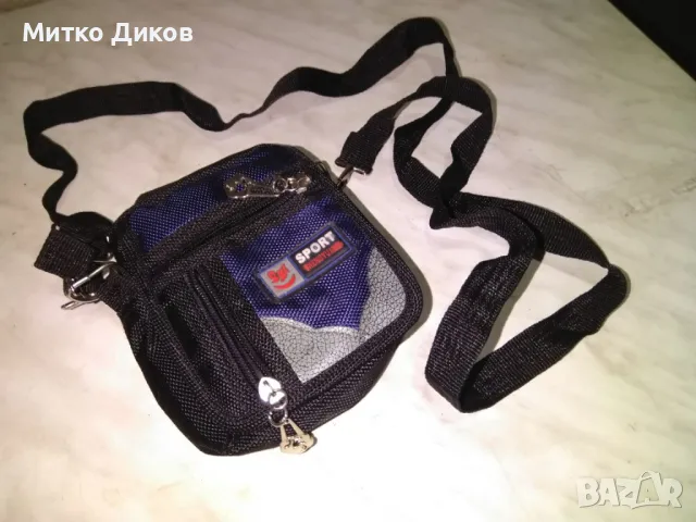Чанта за кръста и през рамо маркова на Спорт нова  от промазан плат 140х105мм, снимка 2 - Чанти - 49589482