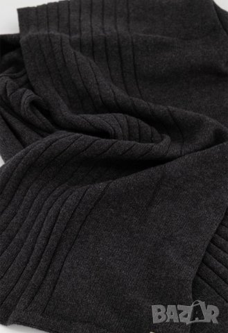 Tom Tailor - Рипсени шал, тъмно сив, снимка 2 - Шалове - 42625714