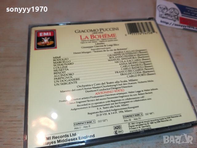 PUCCINI LA BOHEME CALLAS X2 CD MADE IN WEST GERMANY 2603231807, снимка 8 - CD дискове - 40142822