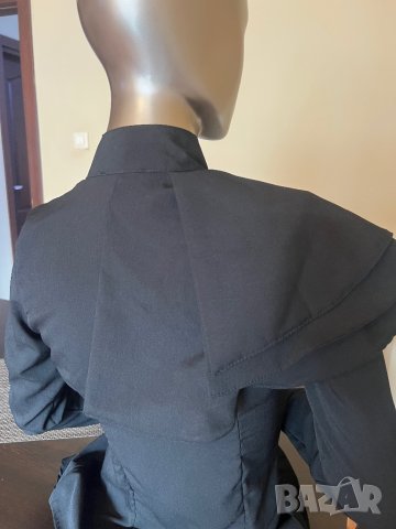 Стилна елегантна черна риза ! , снимка 12 - Ризи - 42402172