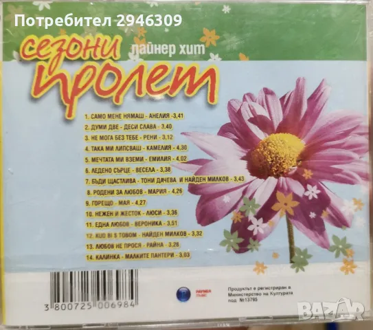 Пайнер Хит Сезони - Пролет 2003, снимка 2 - CD дискове - 48665172