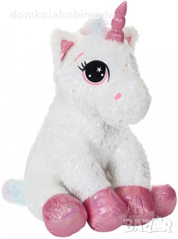Плюшен еднорог /Бял,50х38х60см