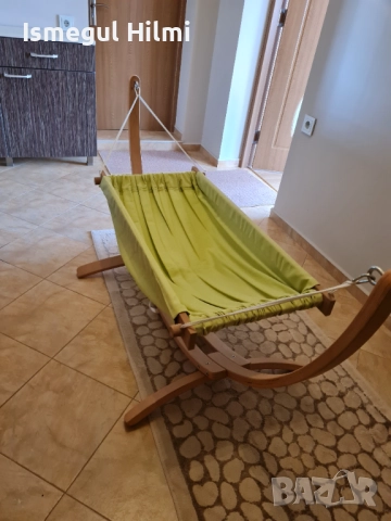 Дървен детски хамак със стойка Bliss Green, снимка 7 - Градински мебели, декорация  - 51646872