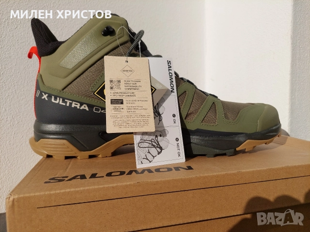 SALOMON X ULTRA MID GTX(Gore-Tex)-Чисто Нови с етикет и кутия-№48(48.5) , снимка 5 - Мъжки боти - 52943183
