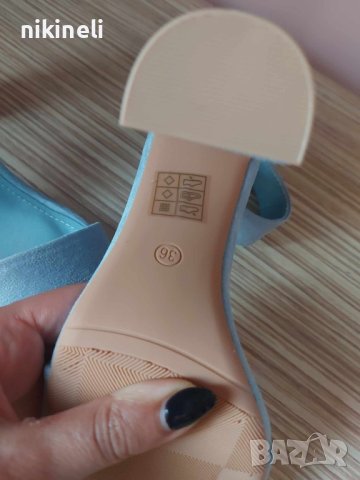 Високи сандали с дебел ток-НОВИ, снимка 2 - Сандали - 42389825