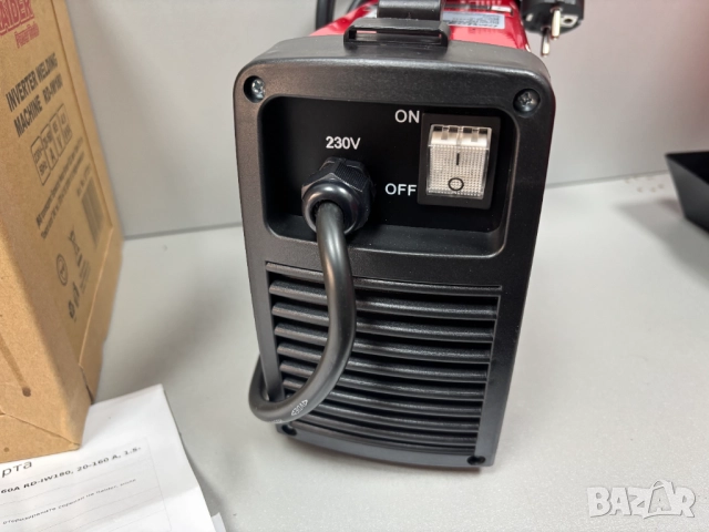 НОВ! В ГАРАНЦИЯ! Инверторен електрожен Raider 160A RD-IW180, 20-160 A, 1.5-4 мм, снимка 9 - Други инструменти - 52237629