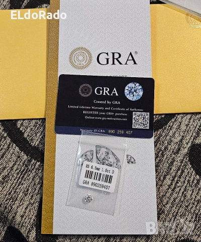 Диамант 1 карата, мойсанит, за бижу и подарък, снимка 6 - Други - 53415817