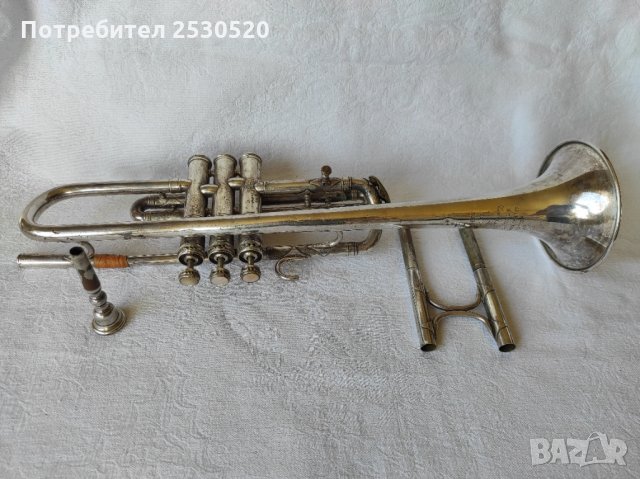 Тромпет Couesnon 1948 - Франция, снимка 2 - Духови инструменти - 35807103