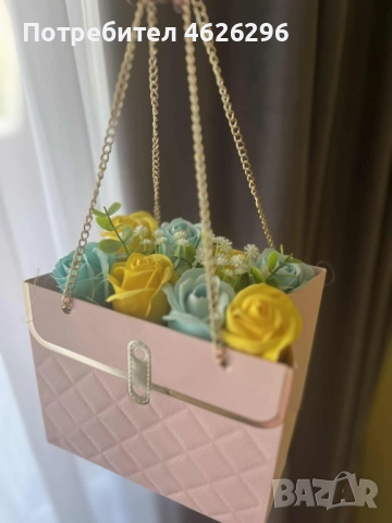 Букет от сапунени рози