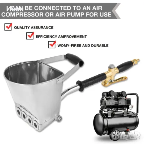 Пневматична машина за нанасяне на мазилка, снимка 2 - Други инструменти - 48798133