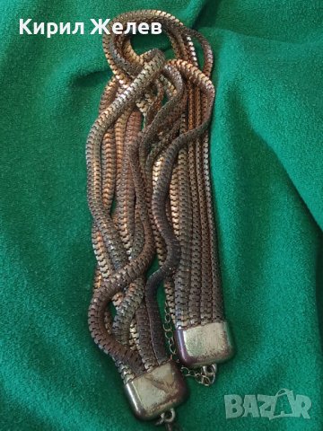 СТАРО ВИНТИДЖ МЕДНО КОЛИЕ ГЕРДАН ИНТЕРЕСНА ПЛЕТКА 7063, снимка 11 - Колиета, медальони, синджири - 30410855