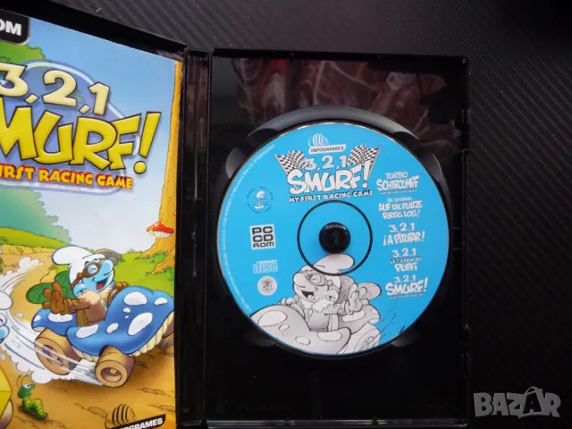 3,2,1 Smurf! PC CD-ROM Смърфовете компютърна игра забавна, снимка 2 - Игри за PC - 48605804