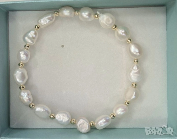 Гривна на ластик - розови перли със сертификат, снимка 8 - Гривни - 34601867