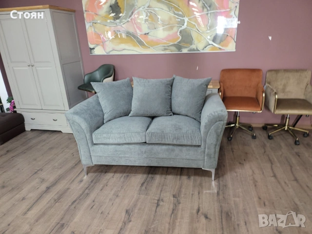 Сив диван от плат двойка Dury