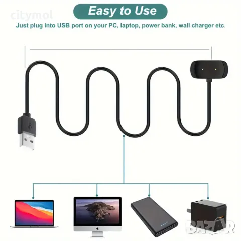 Зарядно за Amazfit GTR2/GTR 2e/GTS 2 Mini/GTS 2e/BIP U/BIP U Pro/Pop Pro/Zepp E/Zepp Z/T-Rex Pro, Ly, снимка 5 - Смарт гривни - 49220762