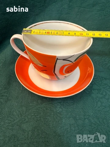 Руски порцелан Дулево/Дульово-чаши гигант за чай, мляко,’компот, снимка 4 - Антикварни и старинни предмети - 50717299