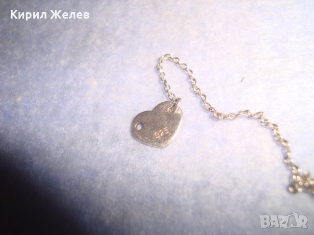 СРЕБЪРНО СЪРЧИЦЕ с НЕЖНА СРЕБЪРНА ВЕРИЖКА СРЕБРО 925 УКРАШЕНИЕ БИЖУ 25641, снимка 4 - Други - 35897641