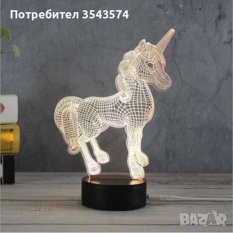 НОВИ Уникални 3D LED нощни лампи., снимка 3 - Настолни лампи - 39146760