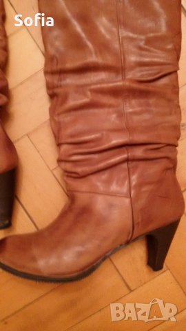Кожени италиански ботуши №37 , снимка 4 - Дамски ботуши - 34256864