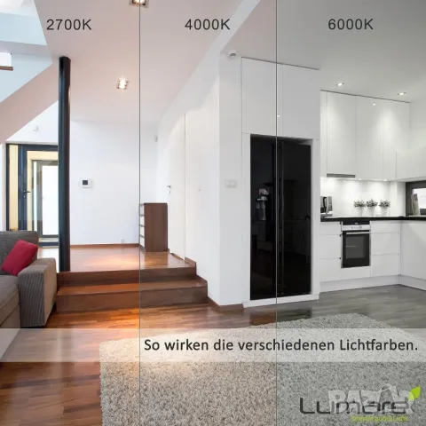 Промо! LED лунички + тяло за вграждане, драскана стомана, 220V, 4W, 2700K , снимка 3 - Лед осветление - 50084128