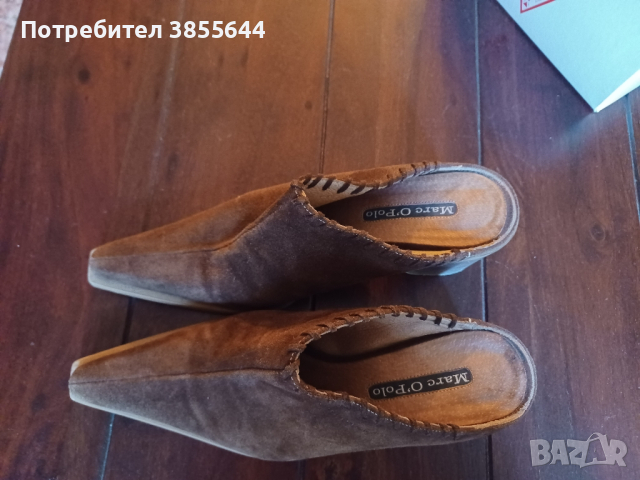 Чехли естествен велур Marc O Polo, снимка 5 - Сандали - 44595256