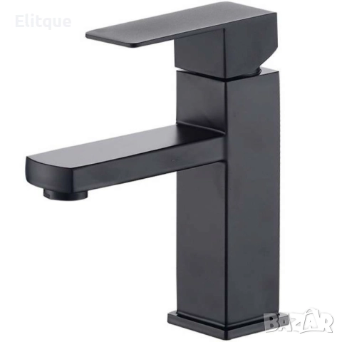 Смесител за мивка неръждаема стомана, керамичен патрон, едноръкохватков,  черен, снимка 3 - Други стоки за дома - 52854055