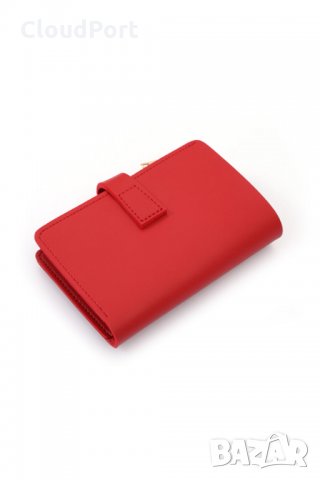 Дамски червен портфейл, Мека изкуствена кожа, снимка 5 - Портфейли, портмонета - 35745965