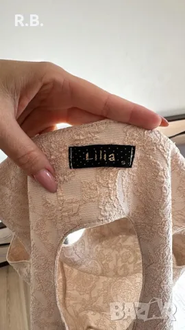 Lilia бежева рокля, S размер, снимка 4 - Рокли - 47740074