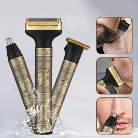 Тример Geemy GM-8045 3 в 1 – Комплект за подстригване и бръснене за мъже