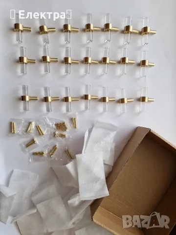 16 броя красиви и елегантни дръжки от месинг и акрил, снимка 2 - Други - 49875178