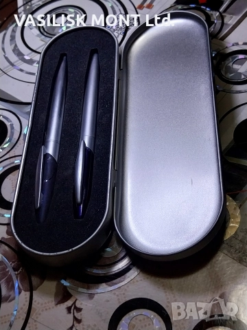 Писалка с мастило и химикалка шикозен подаръчен комплект, снимка 2 - Други - 52694468