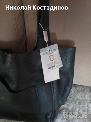 Голяма чанта от естествена кожа - VERA, снимка 2 - Чанти - 52902257