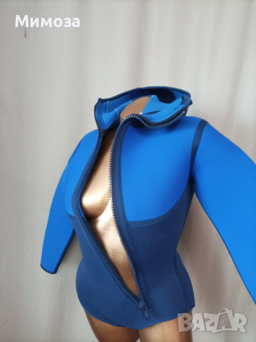 М Неопренов,водолазен костюм/боди с дълъг ръкав/ в синьо, снимка 9 - Екипировка - 36321746