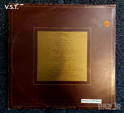 Carpenters - The Singles 1969-1973, снимка 2 - Грамофонни плочи - 51210441