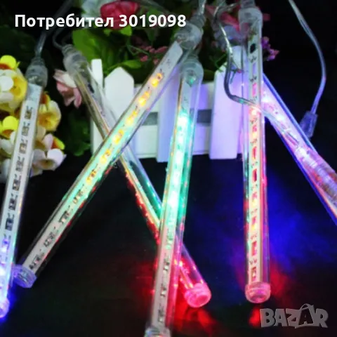 Коледни Led висулки падащ сняг, снимка 4 - Други - 48327217