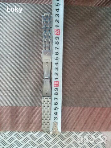 Продавам метална верижка за часовник (за части,елементи).Не е нова.Размерите са на снимките., снимка 3 - Мъжки - 42697239