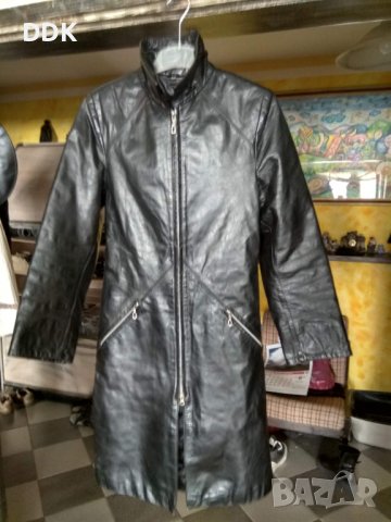 Кожено дълго манто-перфектно с-ние, снимка 10 - Палта, манта - 39282210