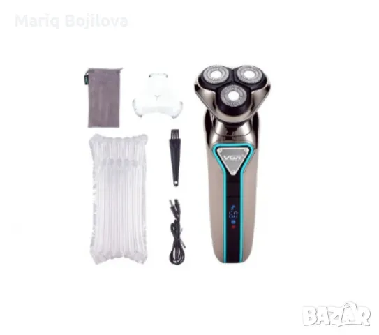 Професионална мъжка самобръсначка VGR, V-323, Водоустойчива, USB зареждане, снимка 3 - Електрически самобръсначки - 49894386